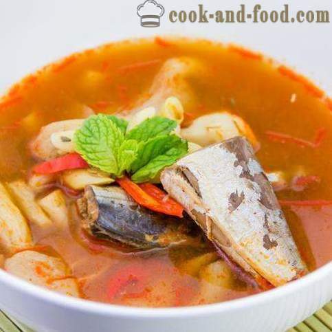 Suppe von Fischkonserven: drei Original-Rezept