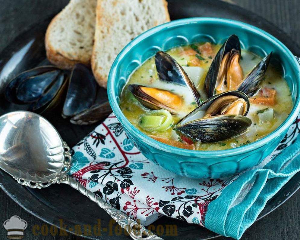 Drei köstliche Suppe Rezept Meeresfrüchte