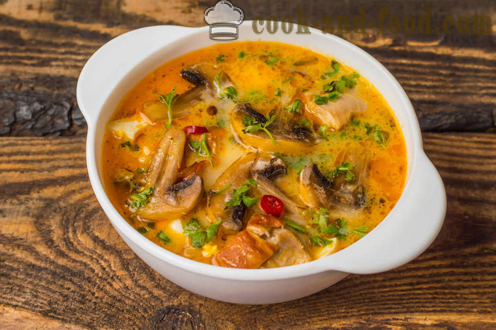 Vorbereitung ungewöhnliche Gerichte: Suppe mit Erbsen und Pilzen - Video Rezept zu Hause