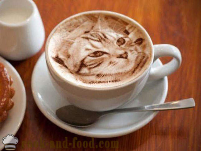 Zeichnungen auf Kaffee: Malerei latte Kunst